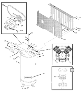 Part Location Diagram of MC024700SJ Campbell Hausfeld Electric Motor